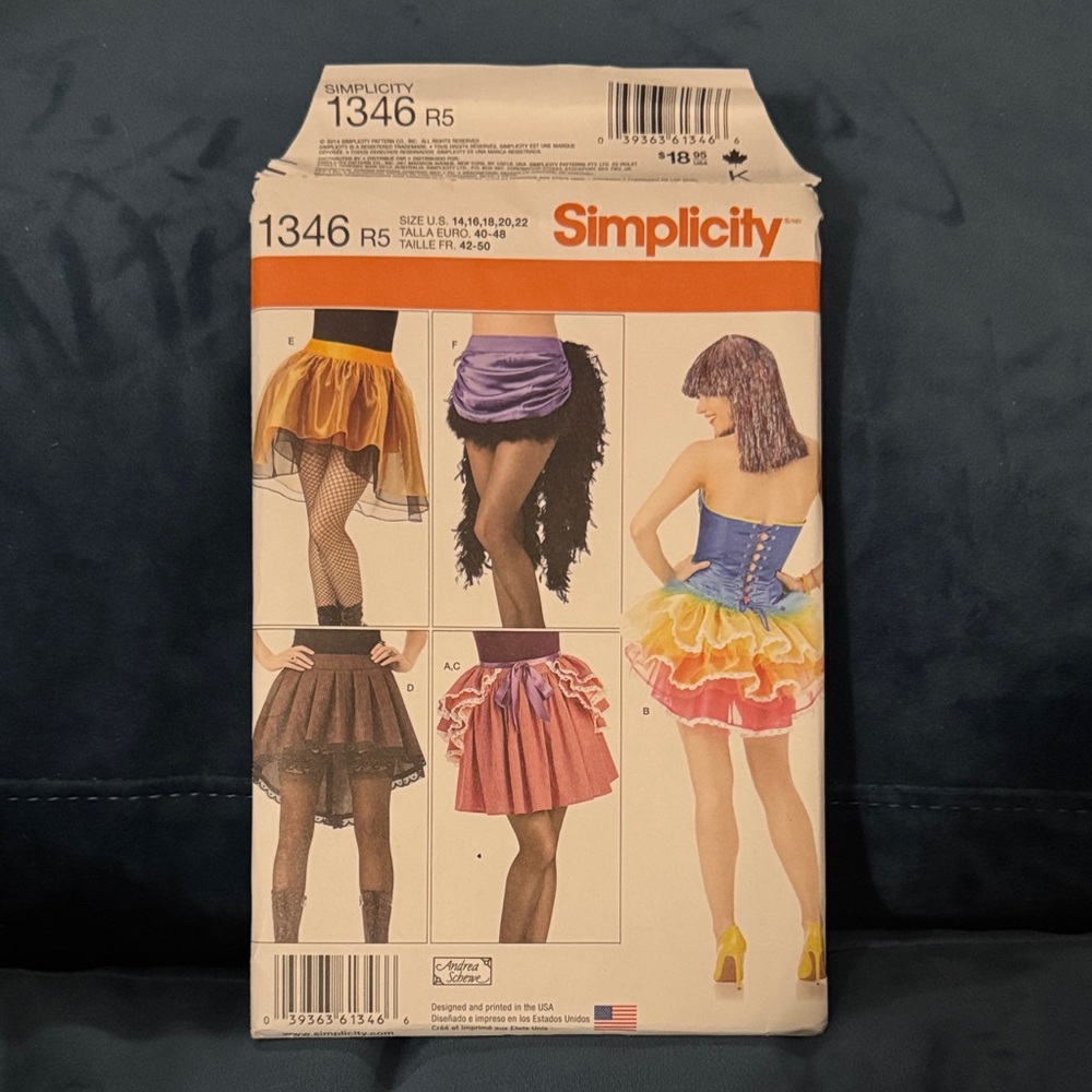 Simplicity Costume Skirt Pattern UNCUT